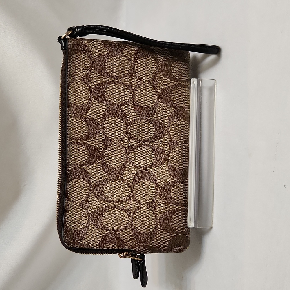 Coach Signature Double Zip Wallet Wristlet - Picture 2 of 14